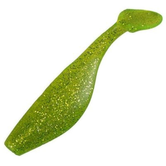 Just Lures Fishing Shad 4" - Chartreuse Gold Glitter - Angler's Pro Tackle & Outdoors