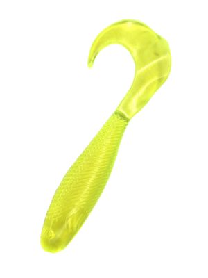 Just Lures Fishing Shad Grub 2.5" - Chartreuse - Angler's Pro Tackle & Outdoors