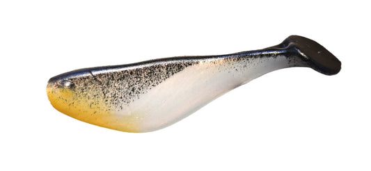 Just Lures Fishing Swim Shad 2" - Black White w/ Orange Throat - Angler's Pro Tackle & Outdoors