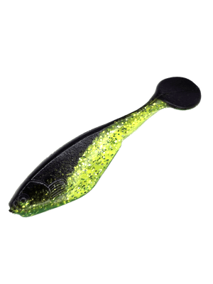 Just Lures Fishing Swim Shad 2" - Chartreuse Glitter Black - Angler's Pro Tackle & Outdoors