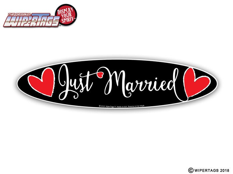 Just Married Hearts WiperTags - Angler's Pro Tackle & Outdoors