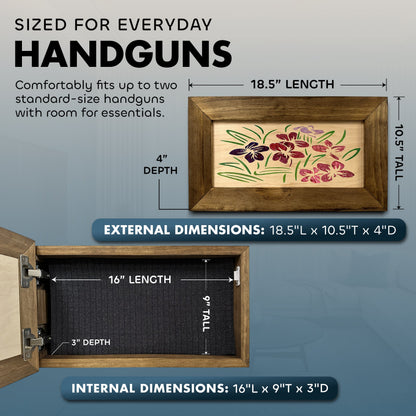 Bellewood Designs - Hidden Gun Safe Just Flowers Wall Decoration
