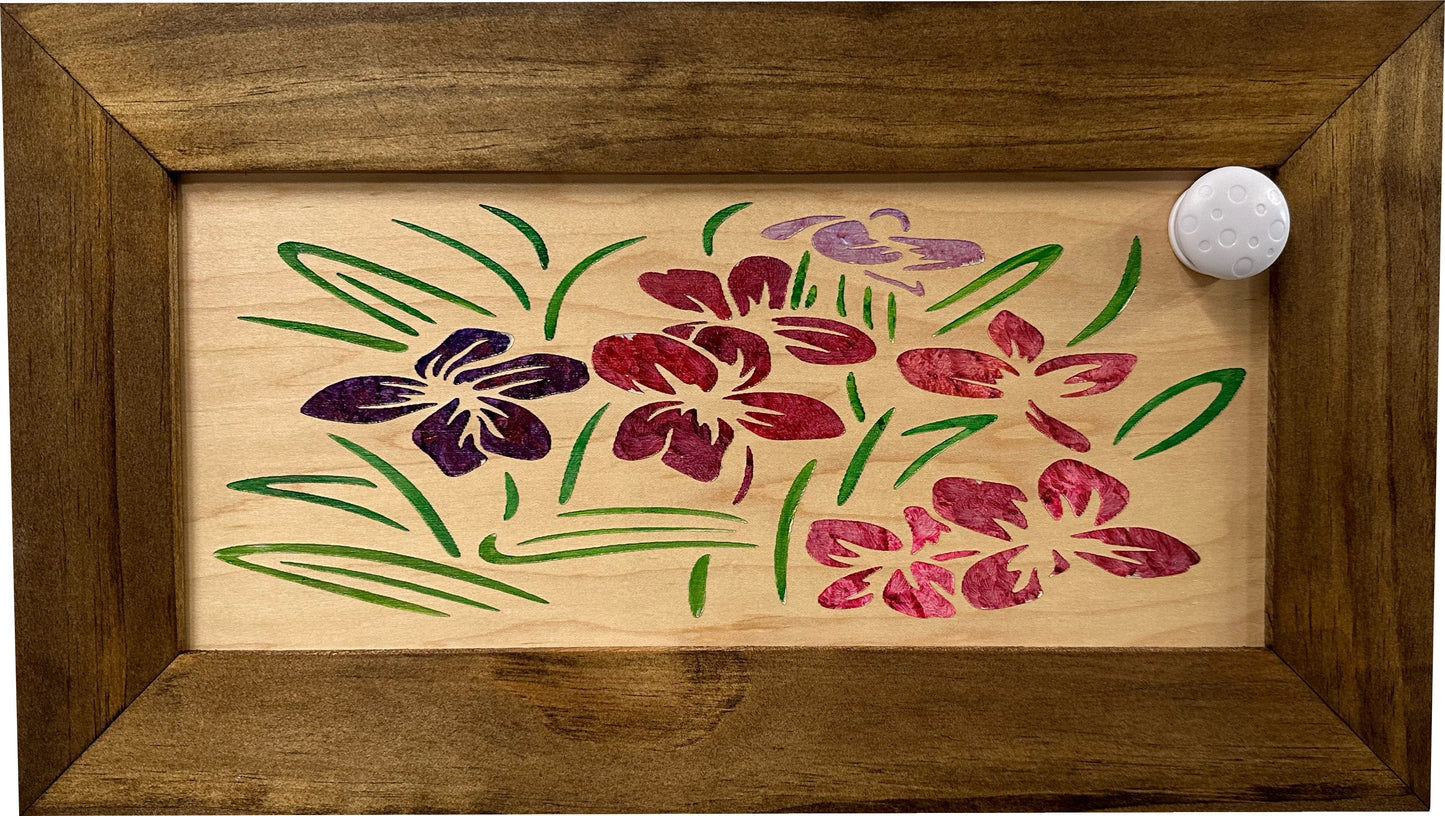 Bellewood Designs - Hidden Gun Safe Just Flowers Wall Decoration