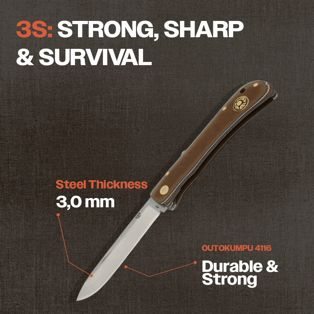 Kam Knife - PR77 - 4116 Steel - Micarta Handle - Black Lock Pocket Knife - Angler's Pro Tackle & Outdoors