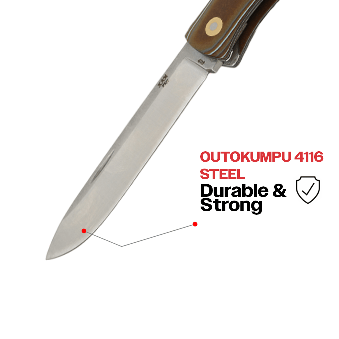 Kam Knife - PR77 - 4116 Steel - Micarta Handle - Black Lock Pocket Knife - Angler's Pro Tackle & Outdoors