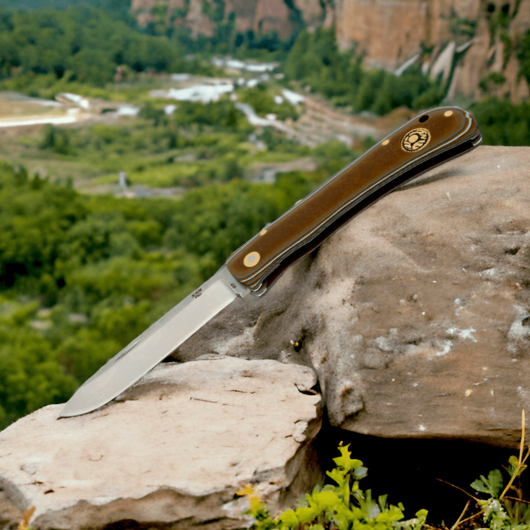 Kam Knife - PR77 - 4116 Steel - Micarta Handle - Black Lock Pocket Knife - Angler's Pro Tackle & Outdoors