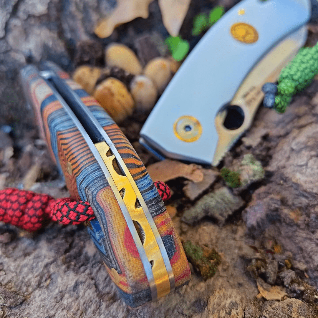 Kam Knife – T10 - N690 Steel - Blue G Micarta Handle - Pocket Knife - Angler's Pro Tackle & Outdoors
