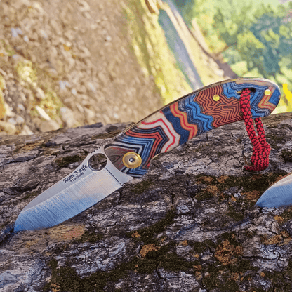 Kam Knife – T10 - N690 Steel - Blue G Micarta Handle - Pocket Knife - Angler's Pro Tackle & Outdoors