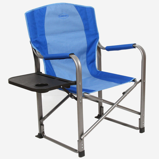 Kamp - Rite Director Portable Lounge Arm Chair with Side Table, Blue (2 Pack) - Angler's Pro Tackle & Outdoors