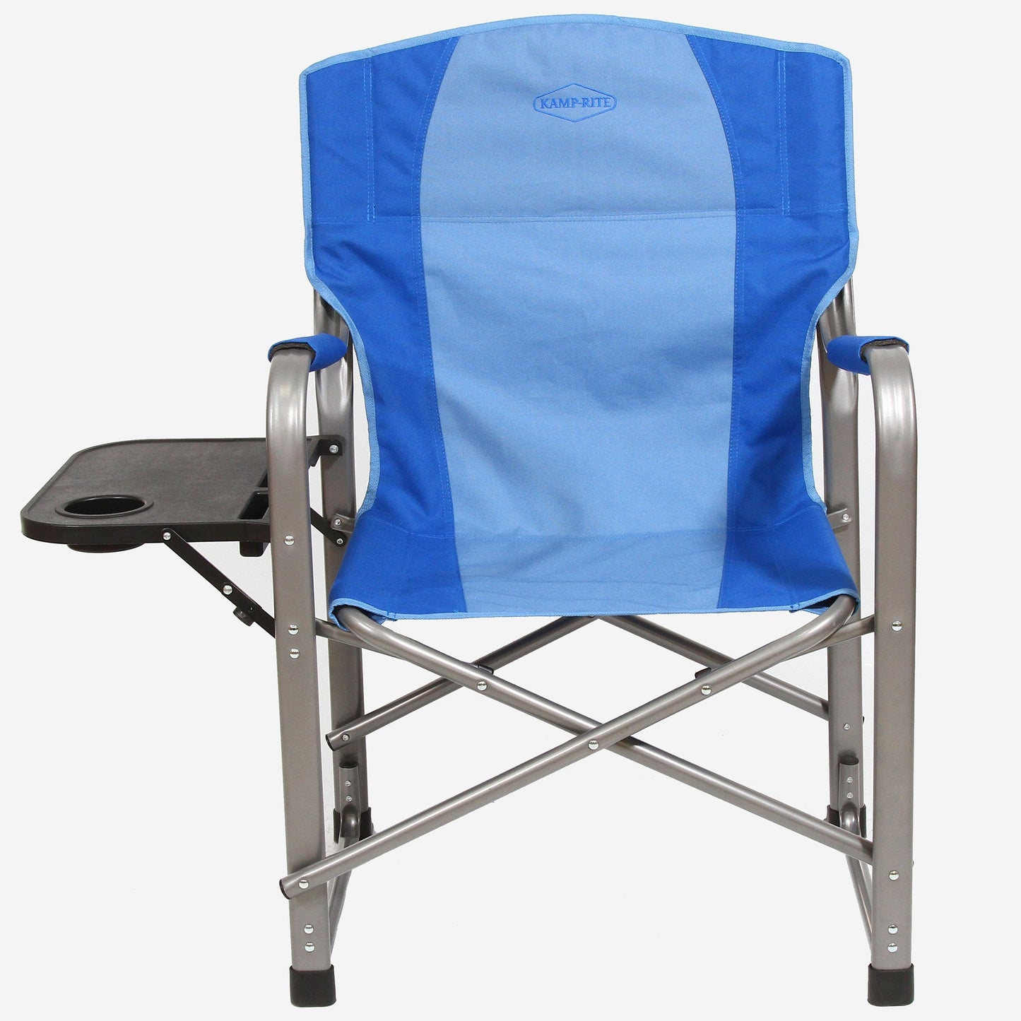 Kamp - Rite Director Portable Lounge Arm Chair with Side Table, Blue (2 Pack) - Angler's Pro Tackle & Outdoors