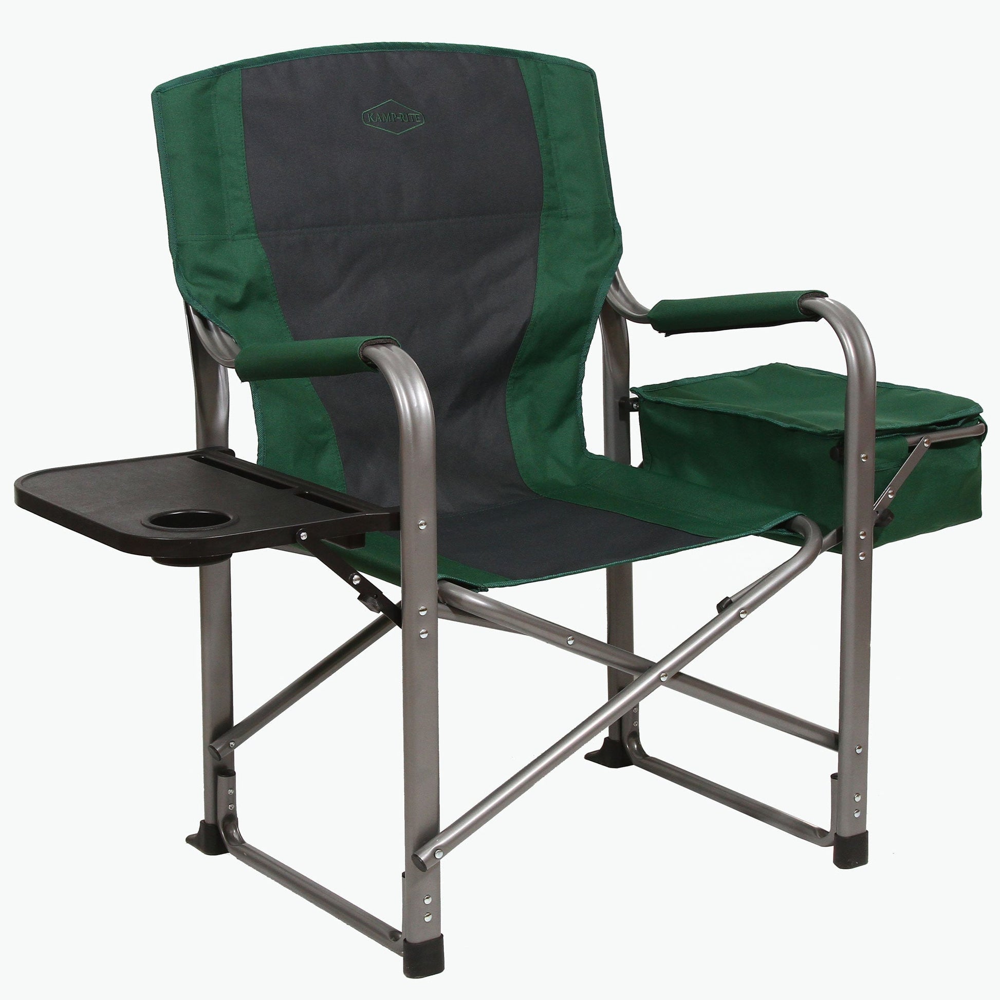 Kamp - Rite Director Portable Lounge Chair w/ Cooler & Side Table, Green (2 Pack) - Angler's Pro Tackle & Outdoors