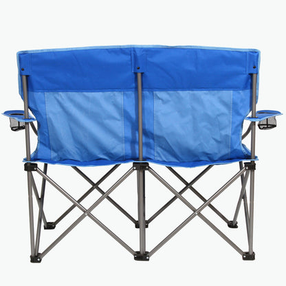 Kamp - Rite Double Folding Portable Camping Chair with Cupholders, Blue (2 Pack) - Angler's Pro Tackle & Outdoors