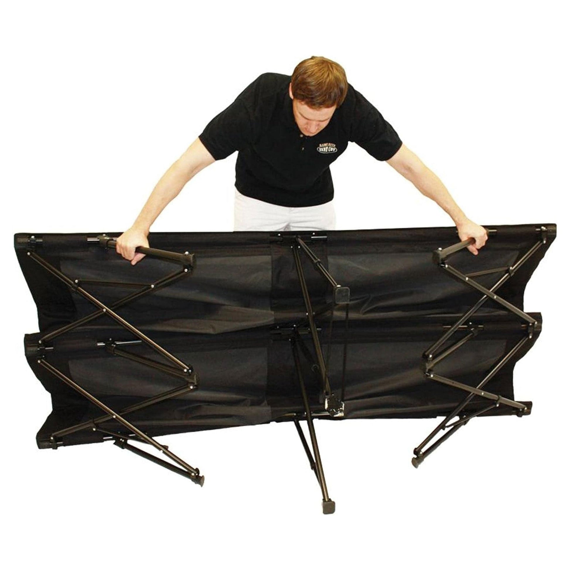 Kamp - Rite Double Kwik Cot Quick Setup 2 Person Sleeping Bed w/ Carry Bag, Black - Angler's Pro Tackle & Outdoors