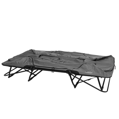 Kamp - Rite Double Quick Setup 2 Person Elevated Cot, Lounge Chair, & Tent, Gray - Angler's Pro Tackle & Outdoors