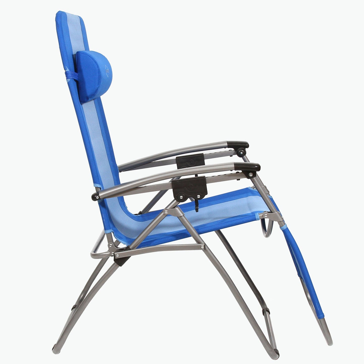 Kamp - Rite Outdoor Folding Reclining Zero Gravity Chair w/ Headrest Pillow, Blue - Angler's Pro Tackle & Outdoors