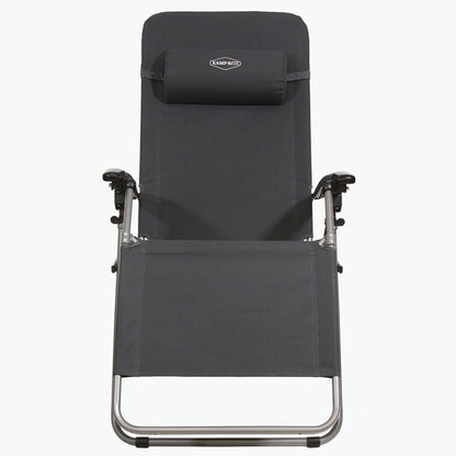 Kamp - Rite Outdoor Folding Reclining Zero Gravity Chair w/ Headrest Pillow, Gray - Angler's Pro Tackle & Outdoors