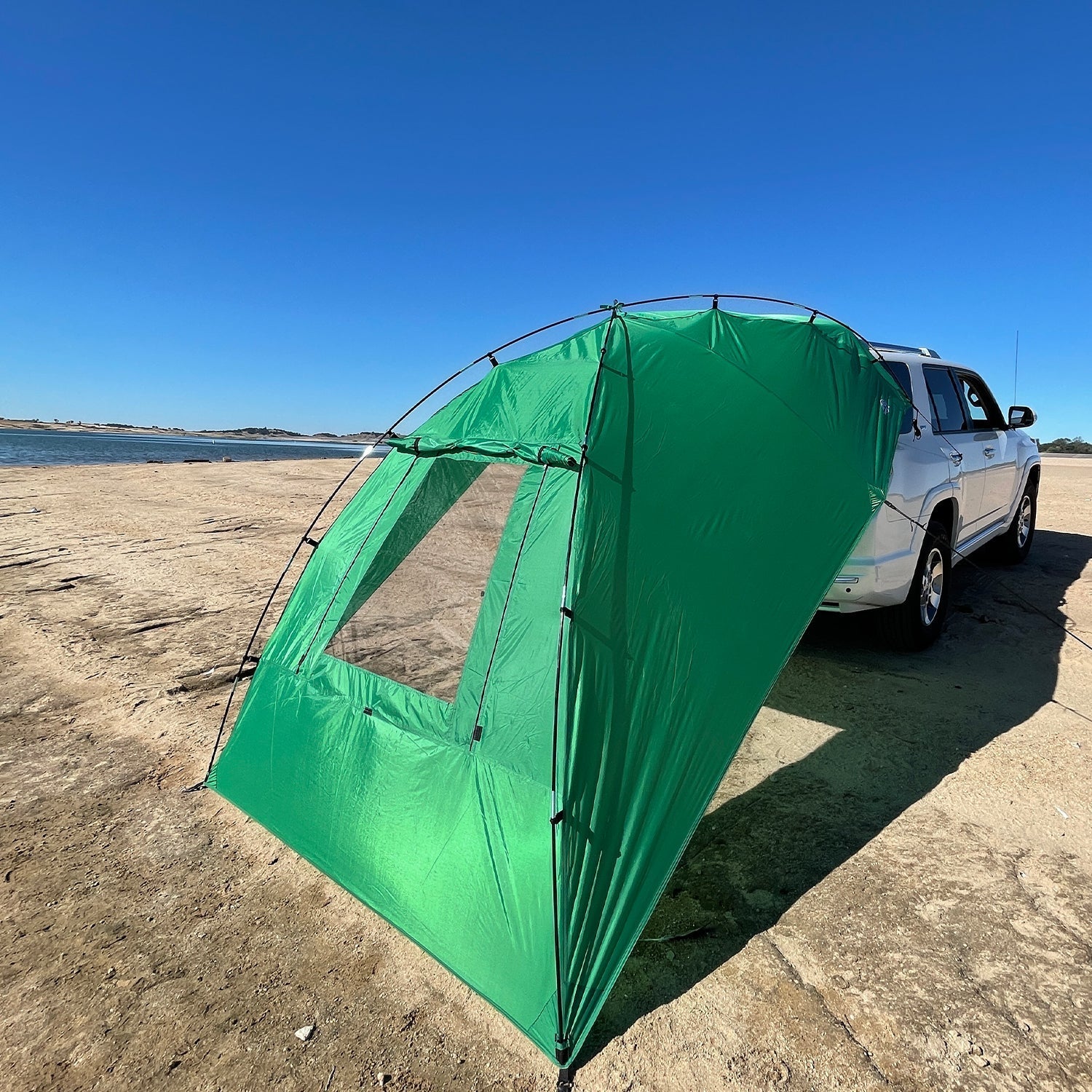 Kamp - Rite Outdoor Shade Camping Awning for SUV Sport Vehicle & Carry Bag, Green - Angler's Pro Tackle & Outdoors