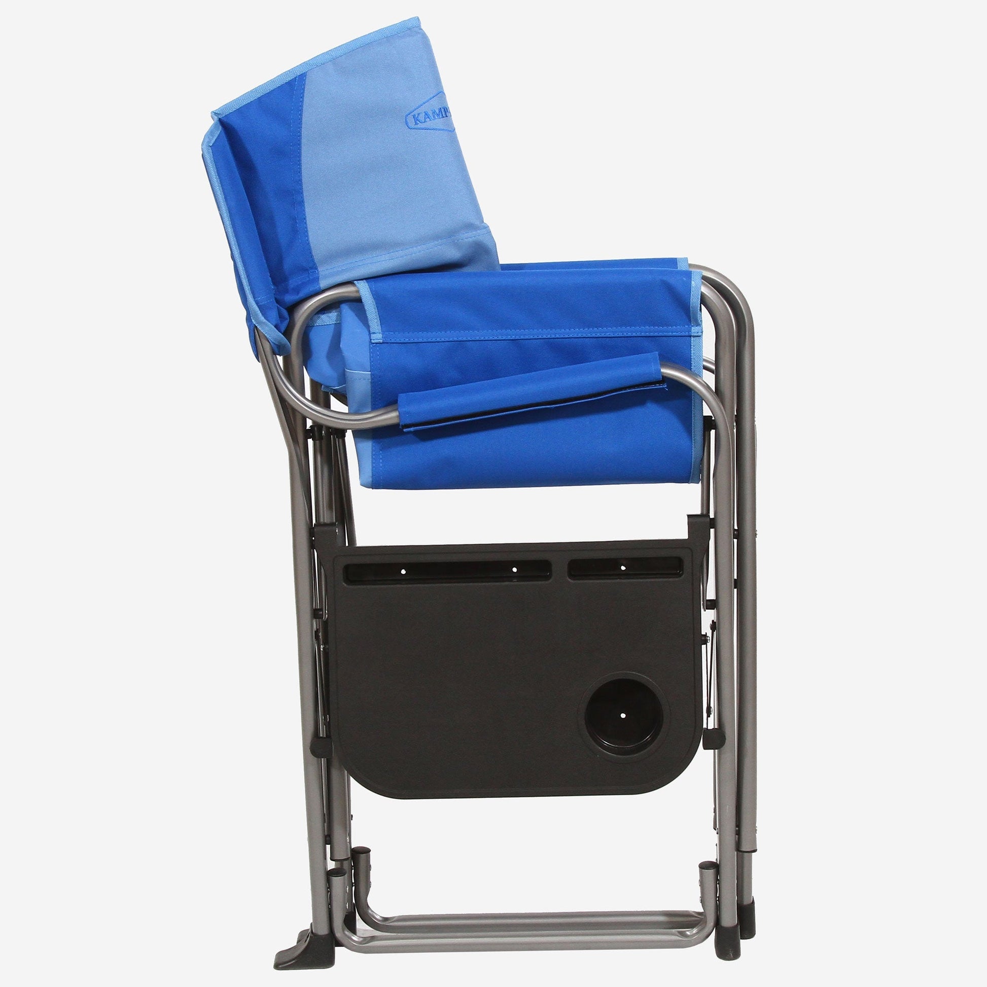 Kamp - Rite Portable Director's Camping Chair w/Table & Cup Holder, 2 - Tone Blue - Angler's Pro Tackle & Outdoors