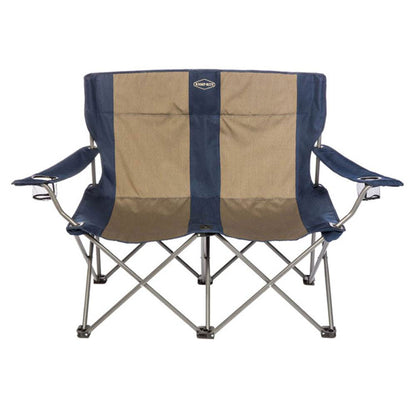 Kamp - Rite Portable Folding Outdoor Double Camping Lawn Beach Chair, Navy/Tan - Angler's Pro Tackle & Outdoors