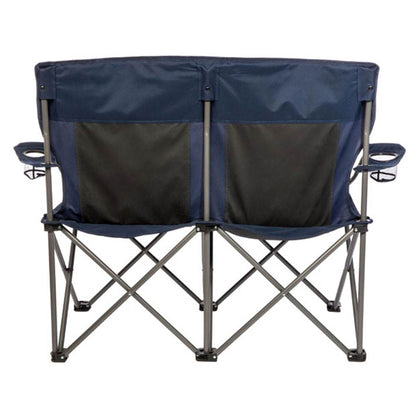 Kamp - Rite Portable Folding Outdoor Double Camping Lawn Beach Chair, Navy/Tan - Angler's Pro Tackle & Outdoors