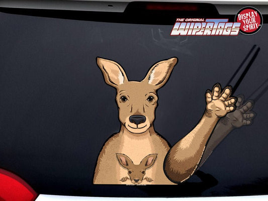 Kangaroo with Baby Waving WiperTags - Angler's Pro Tackle & Outdoors