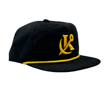 Keepers Only Co. Anchored Rope Snapback - Black/Gold - Angler's Pro Tackle & Outdoors