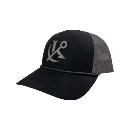 Keepers Only Co. Anchored Trucker Snapback - Black/Charcoal - Angler's Pro Tackle & Outdoors