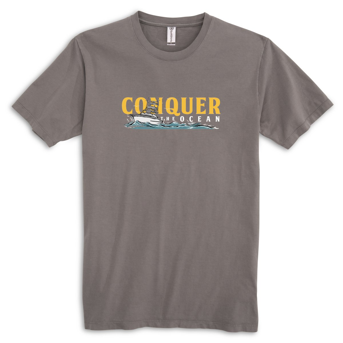 Keepers Only Co. Conquer The Ocean Graphite T-Shirt - Angler's Pro Tackle & Outdoors