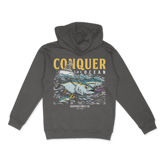 Keepers Only Co. Conquer The Ocean Heavyweight Hoodie - Angler's Pro Tackle & Outdoors