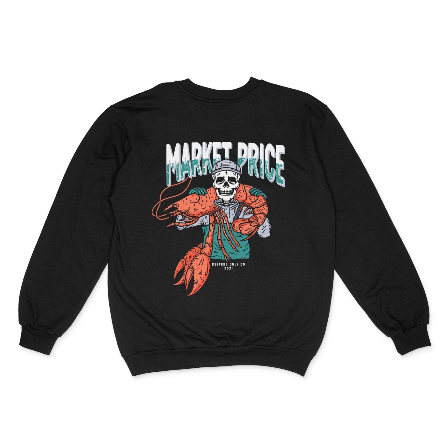 Keepers Only Co. Market Price Black Crewneck Sweater - Angler's Pro Tackle & Outdoors