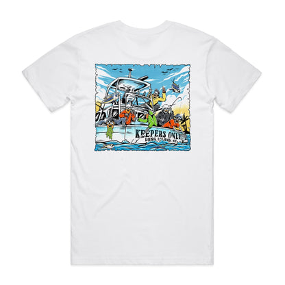 Keepers Only Co. Offshore Mayhem White T-Shirt - Angler's Pro Tackle & Outdoors