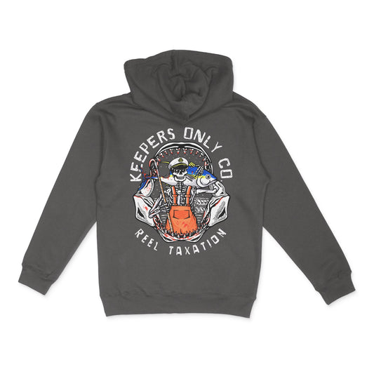 Keepers Only Co. Reel Taxation Graphite Heavyweight Hoodie - Angler's Pro Tackle & Outdoors