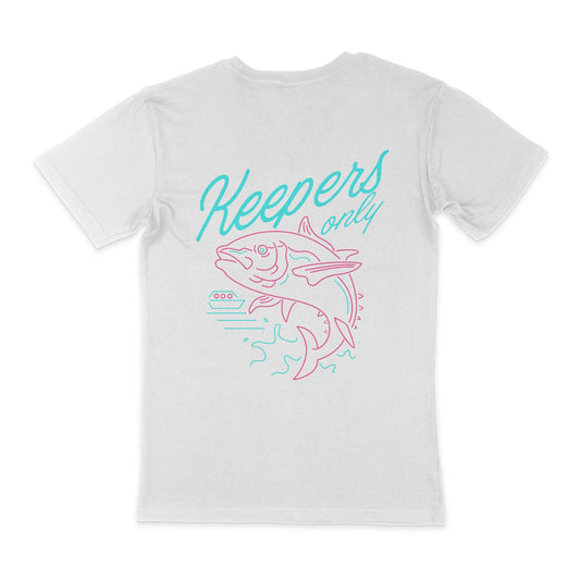 Keepers Only Co. Retro Jumper White T-Shirt - Angler's Pro Tackle & Outdoors