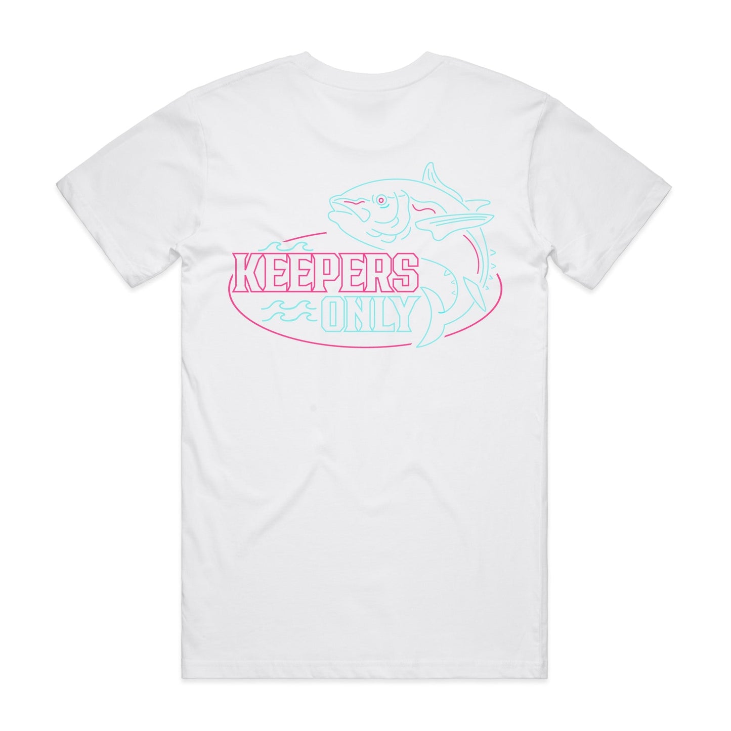 Keepers Only Co. Retro Party Crasher White T-Shirt - Angler's Pro Tackle & Outdoors