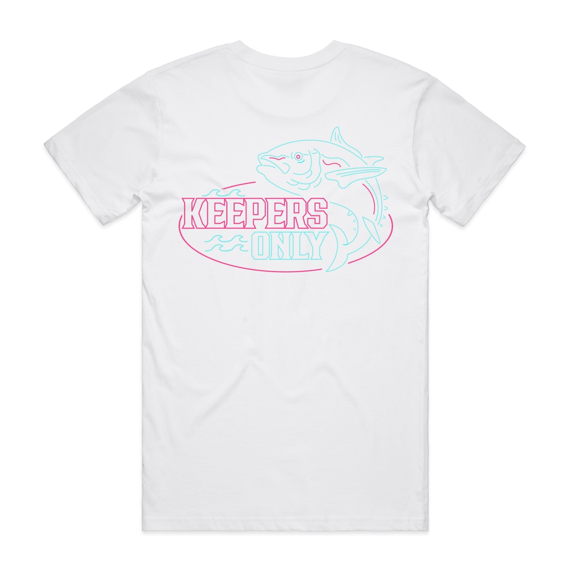 Keepers Only Co. Retro Party Crasher White T-Shirt - Angler's Pro Tackle & Outdoors