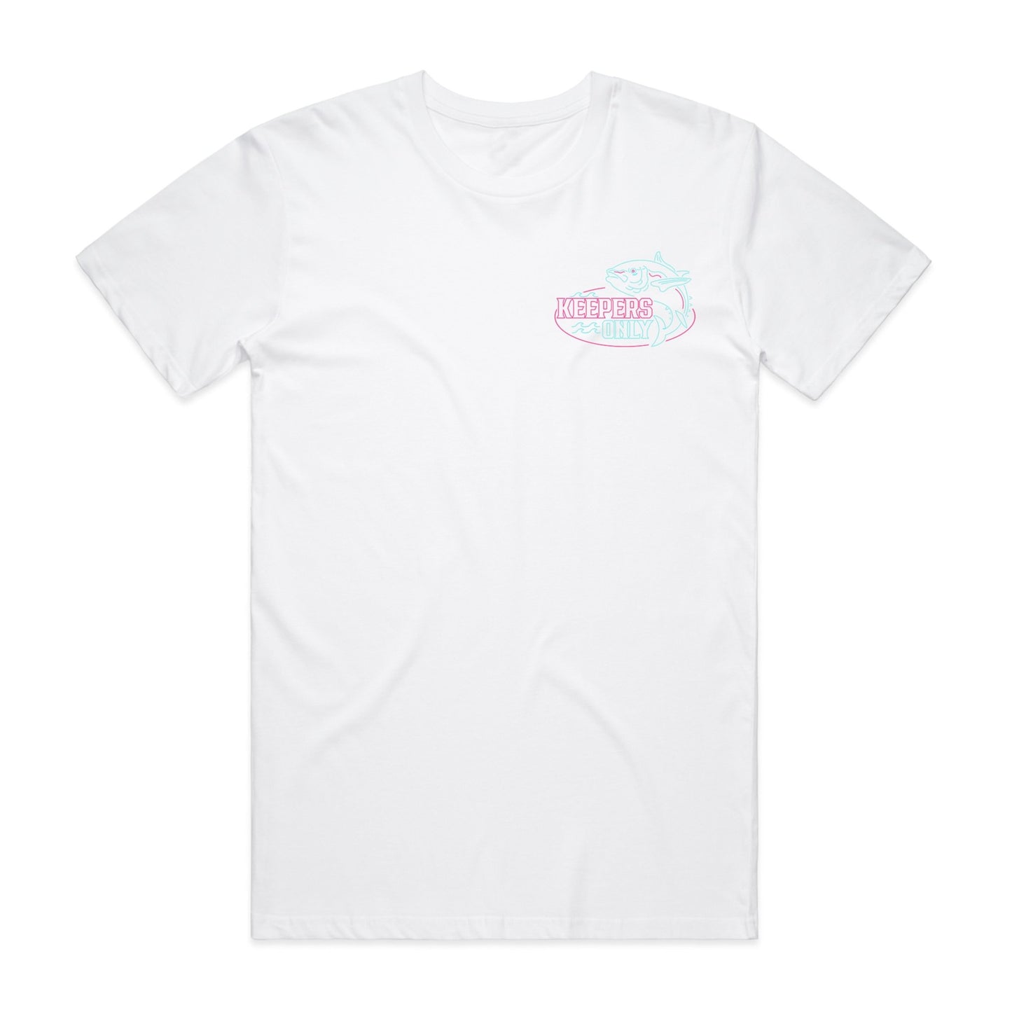 Keepers Only Co. Retro Party Crasher White T-Shirt - Angler's Pro Tackle & Outdoors