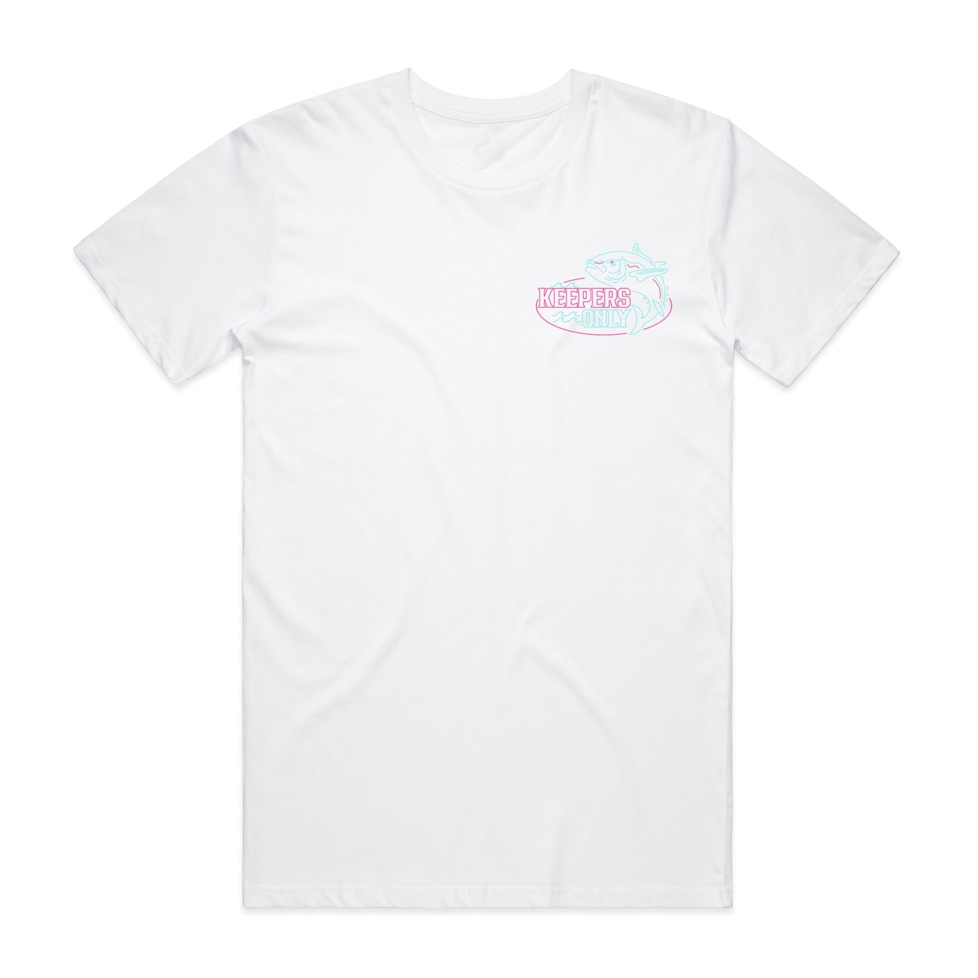 Keepers Only Co. Retro Party Crasher White T-Shirt - Angler's Pro Tackle & Outdoors