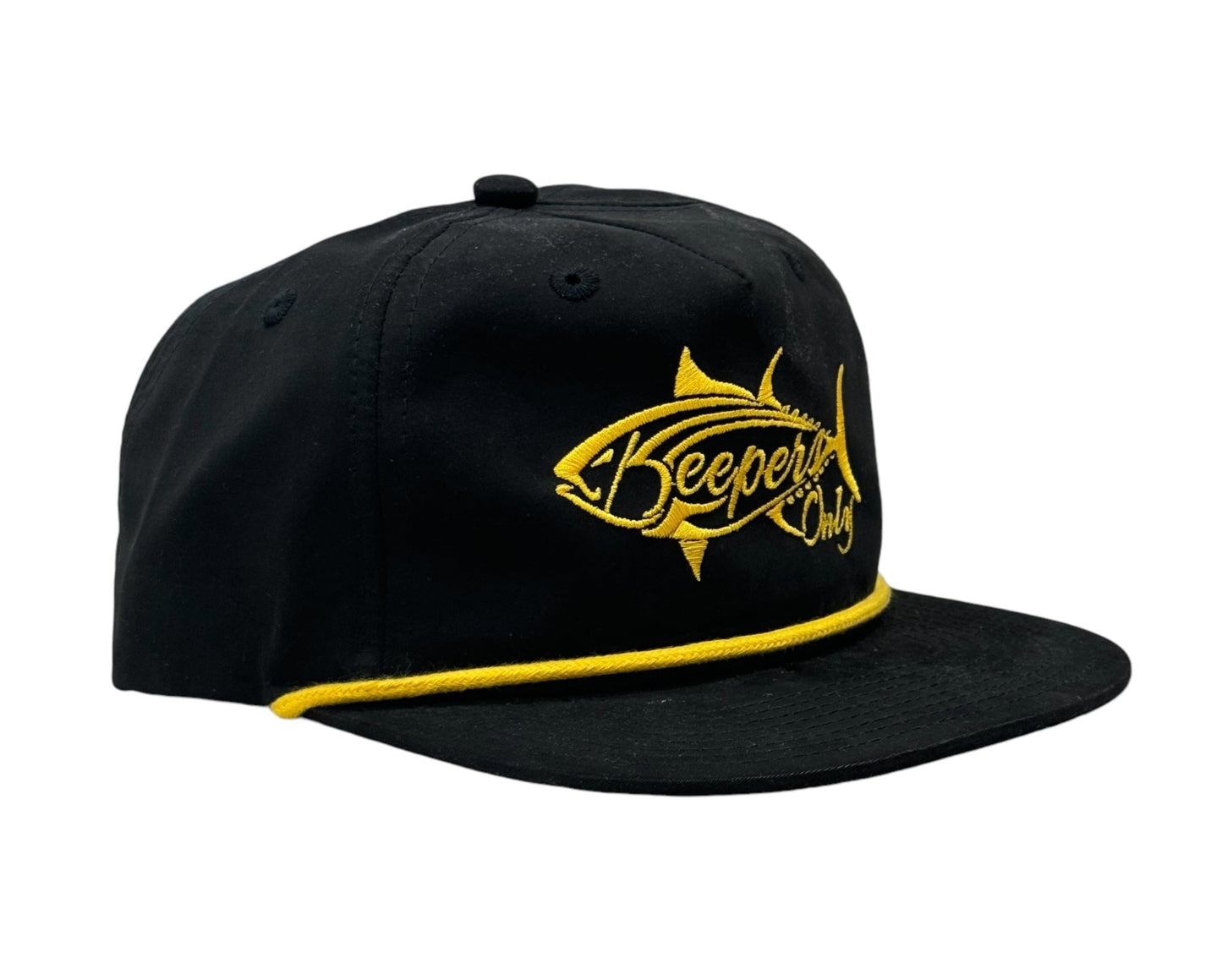 Keepers Only Co. Stealth Rope Snapback - Black/Gold - Angler's Pro Tackle & Outdoors