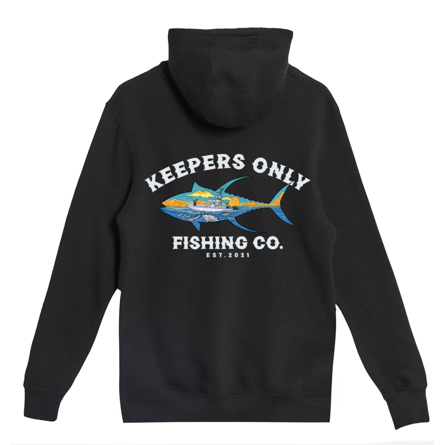 Keepers Only Co. Tuna Blitz Black Heavyweight Hoodie - Angler's Pro Tackle & Outdoors