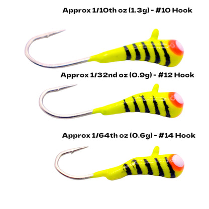 Kenders - Chartreuse Stripe Tungsten Kanoe Jig - Angler's Pro Tackle & Outdoors