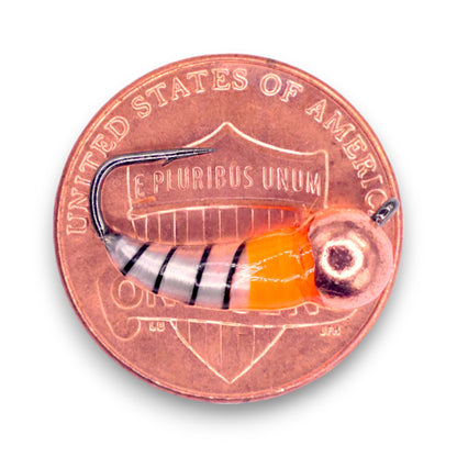 Kenders - Metallic Copper Orange White Tungsten Akua Jig Skud - Angler's Pro Tackle & Outdoors