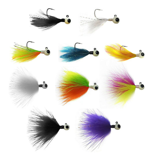 Kenders - Tungsten Feather/Marabou Master Set (10 Jigs) - Angler's Pro Tackle & Outdoors