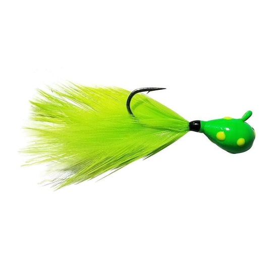 Kenders - Tungsten Green/Chartreuse Wonder Feather Jig - Angler's Pro Tackle & Outdoors