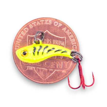 Kenders - Tungsten T - Rip Chartreuse Tiger Glow Mini Vibe Bait - Angler's Pro Tackle & Outdoors