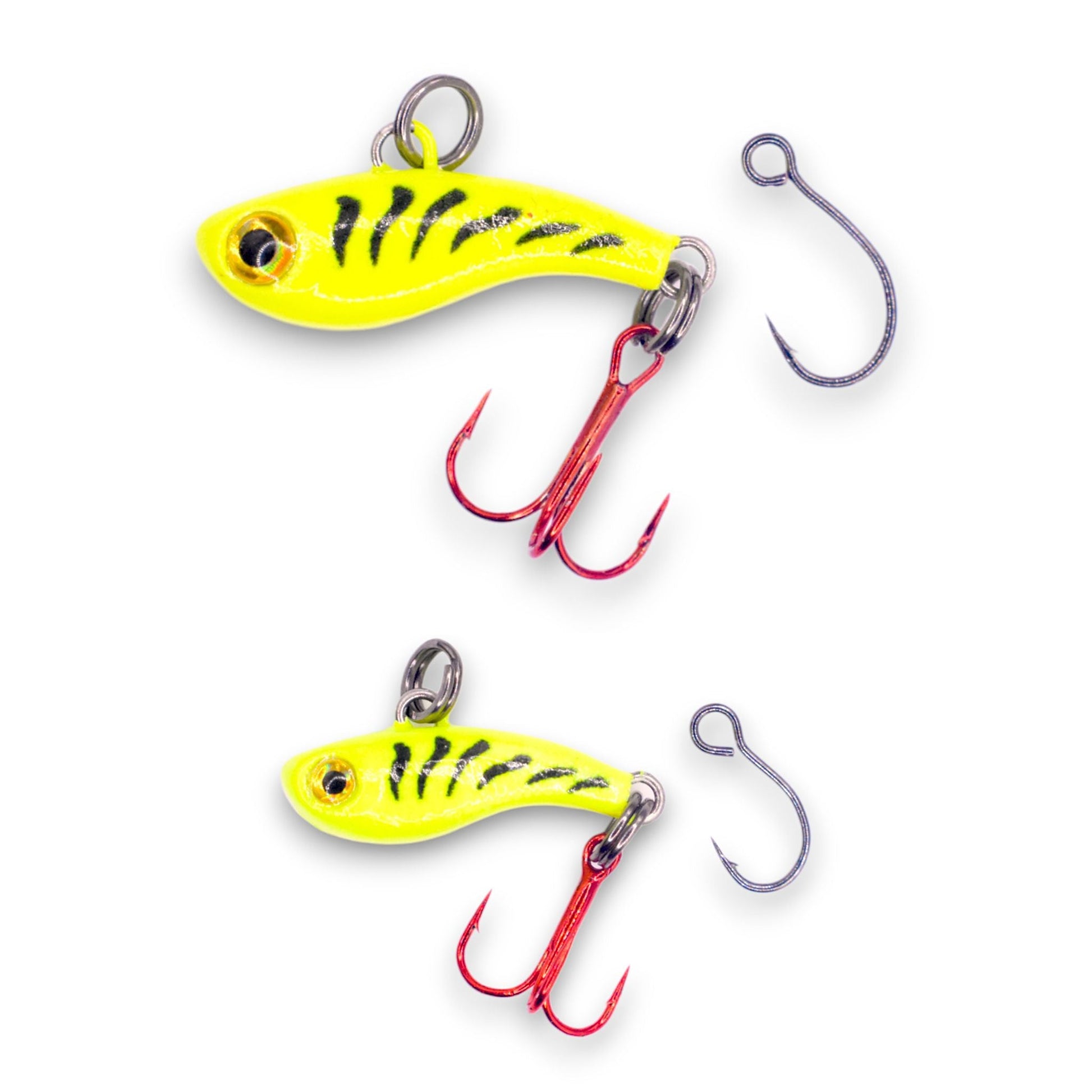 Kenders - Tungsten T - Rip Chartreuse Tiger Glow Mini Vibe Bait - Angler's Pro Tackle & Outdoors