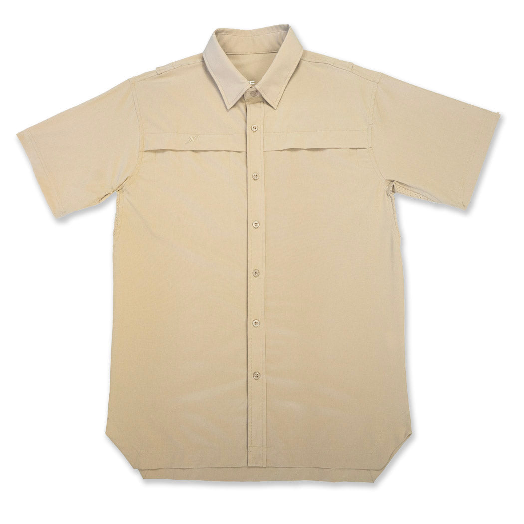 Xotic - Short Sleeve Solid Lifestyle Button Down w/ REPEL-X