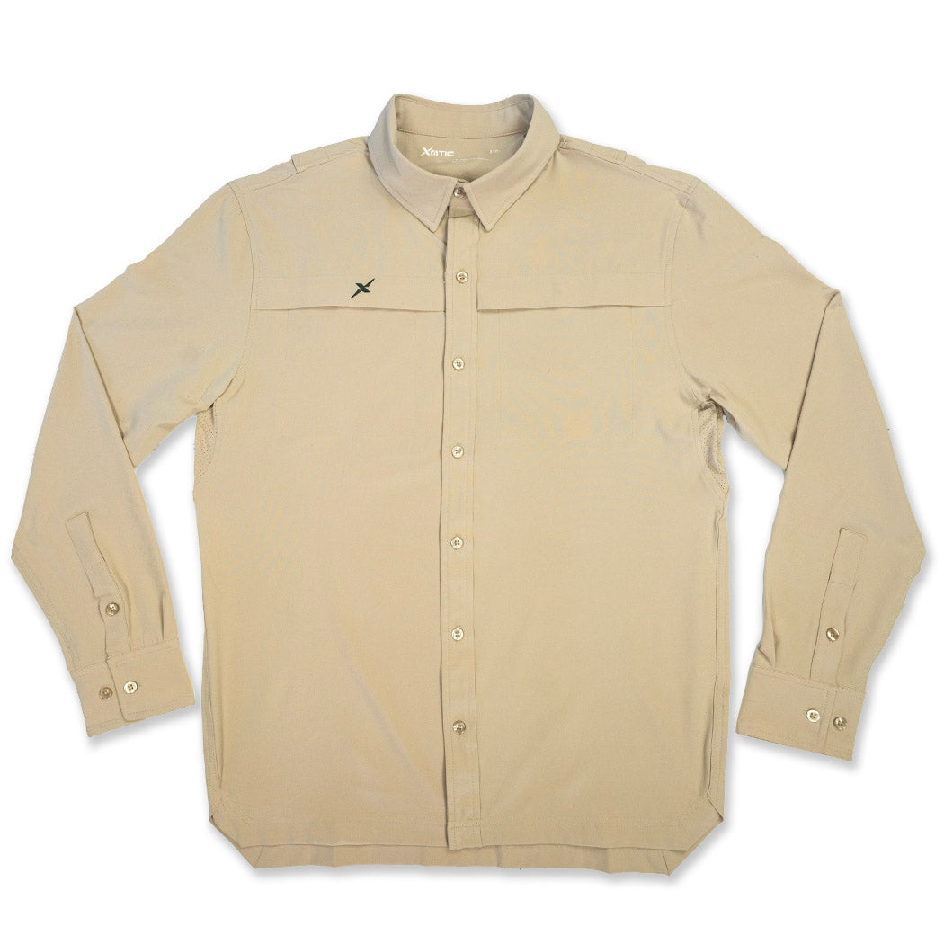 Xotic - Long Sleeve Solid Lifestyle Button Down w/ REPEL-X