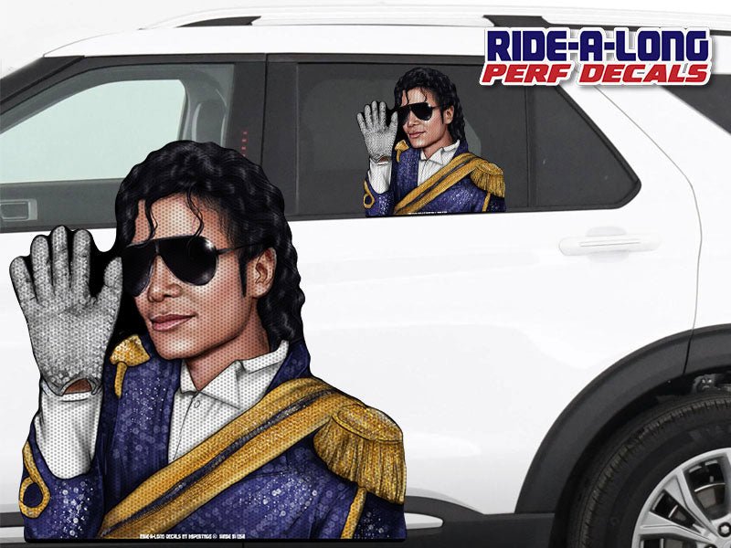 King of Pop Waving Glove *RIDE A LONG* Perforated Decal - Angler's Pro Tackle & Outdoors