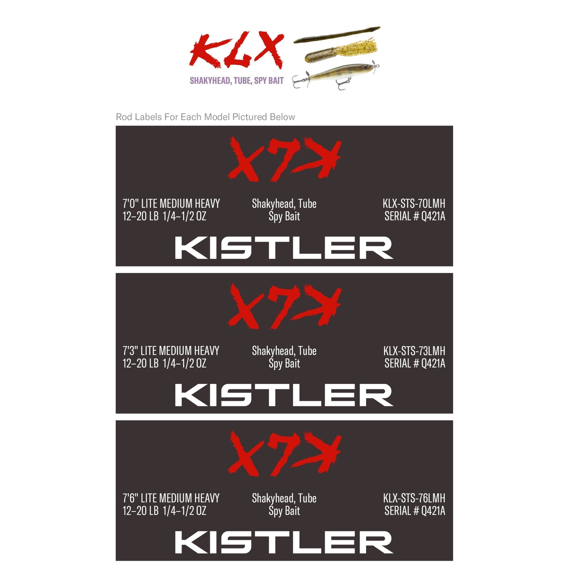 Kistler KLX Shakyhead, Tube, Spy Bait Spinning Rods - Angler's Pro Tackle & Outdoors