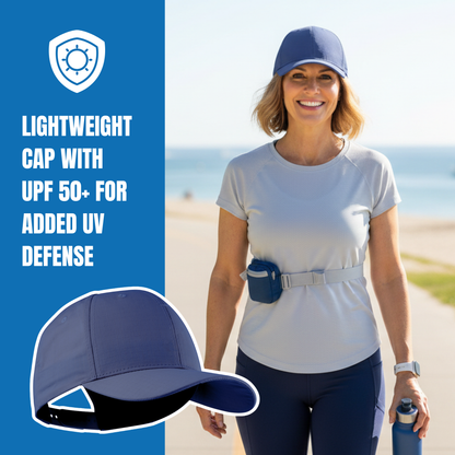 Panther Vision POWERCAP ICE Cooling Baseball Hat – Instant Cooling Relief with Reusable Ice Packs, UPF 50 UV Sun Protection, Lightweight & Breathable for Hot Weather